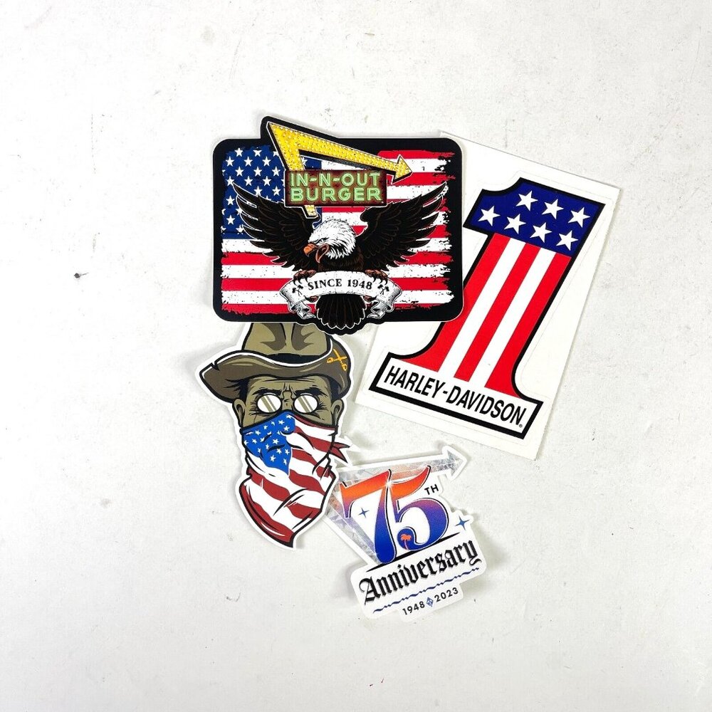 Harley-Davidson Motorcycles #1 Stars Stripes T-Shirt size XL Mens + USA Stickers - Picture 7 of 9